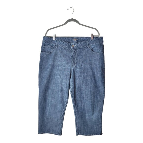 Riders by Lee Plus Size Dark Wash Capri Jeans - Picture 1 of 8